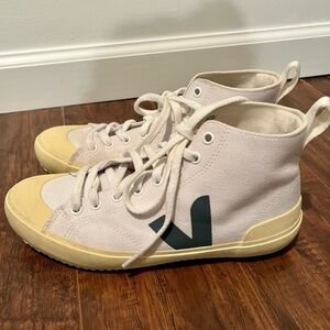 Veja White High Top Sneakers Size 37